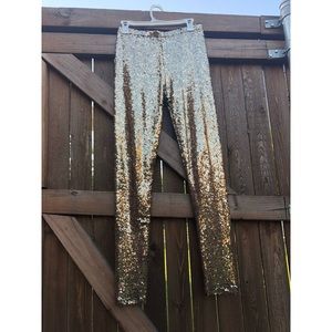 Gianna Bini gold sequin leggings